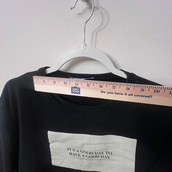 Zara Blue Boxy Cropped Sweatshirt 310 - Picture 12 of 13